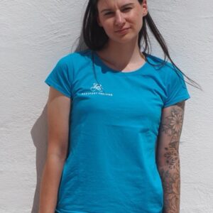 Damen T-Shirt, azurblau