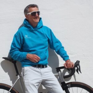 Herren Hoodie, azurblau