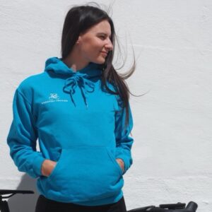 Damen Hoodie, azurblau
