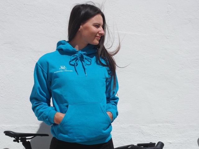 Damen Hoodie, azurblau